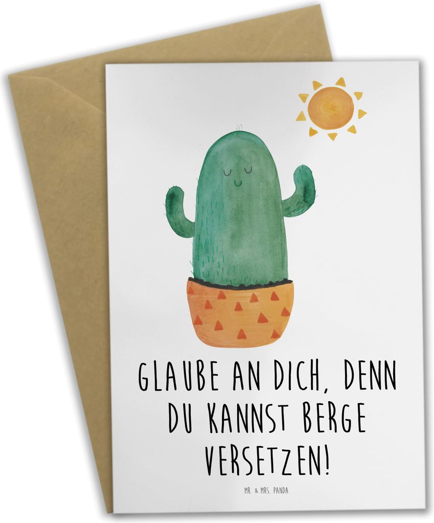 Mr. & Mrs. Panda Glückwunschkarte Selbstvertrauen stärken - Weiß - Geschenk, Hoffnung, Glaube an dich, Trost, Grußkarte, Vertrauen, weihnachtsk...