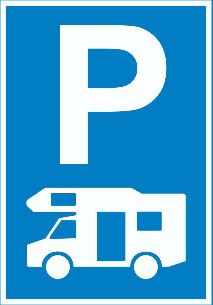 Wohnmobil Parkplatz Schild A0 (841x1189mm)