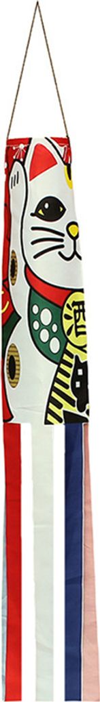 Japanische Nobori Koinobori Carp Streamer Windsock Fish Flag Kite Restaurant Dekoration-Glückskatze ,Größen:140cm