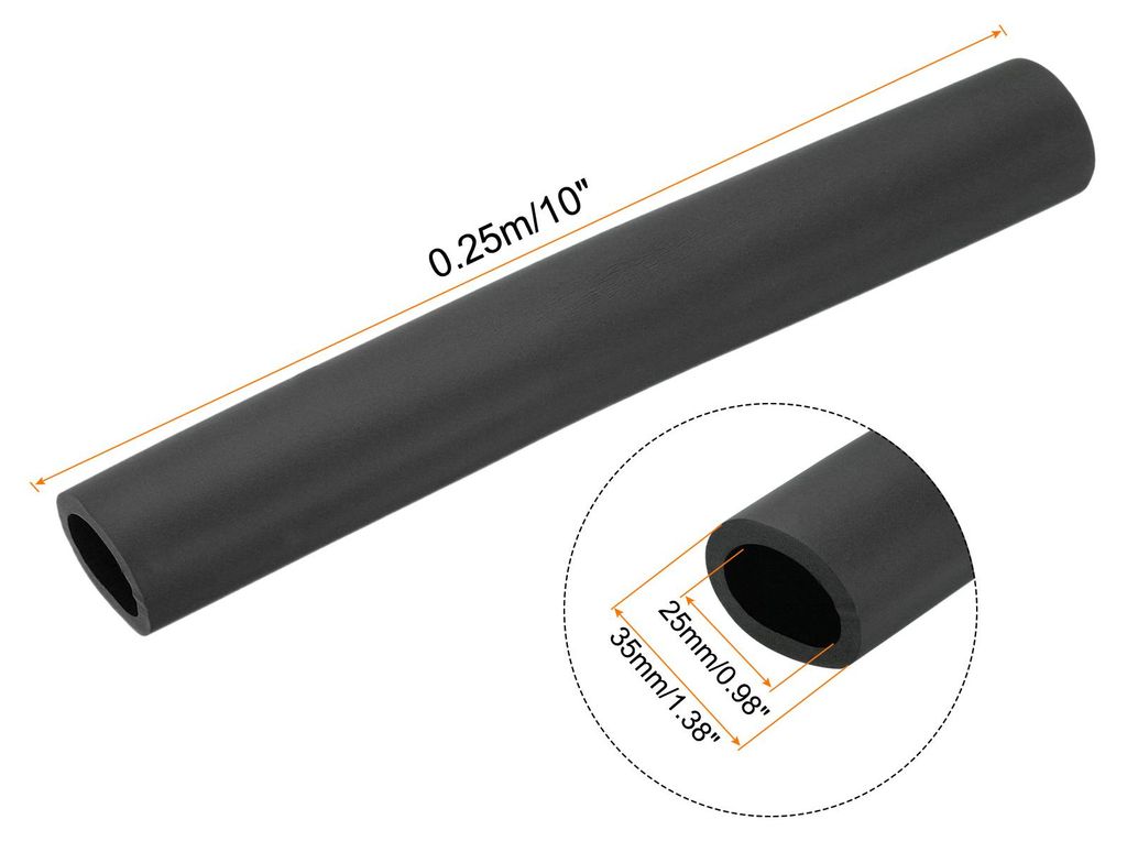 2 x 25cm Rohrisolierung Schaumstoff, Durchmesser 25mm Isolierst?rke 5mm Heizungsrohr Verkleidung fš¹r Fitnessger?te, Rohre, Handhaben (Schwarz)