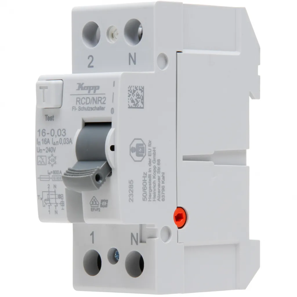 Interrupteur différentiel 16A 30mA Type A KOPP haute performance 2P