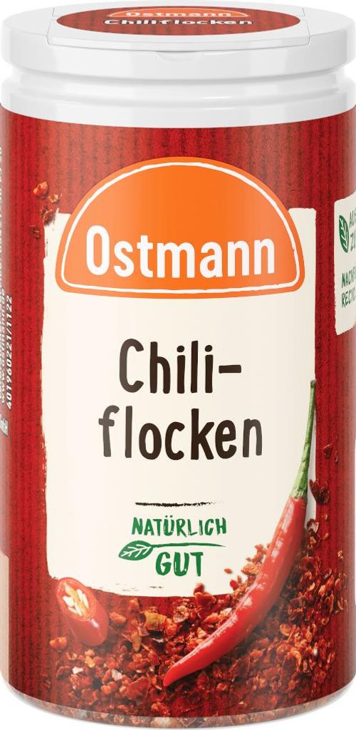 Ostmann Chiliflocken intensive und scharfe Würze Packung 30g