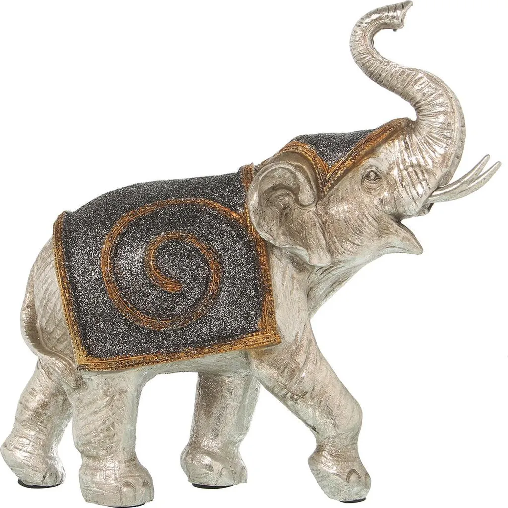 Statue éléphant décorative argentée Alexandra House Living 12x24x23 cm