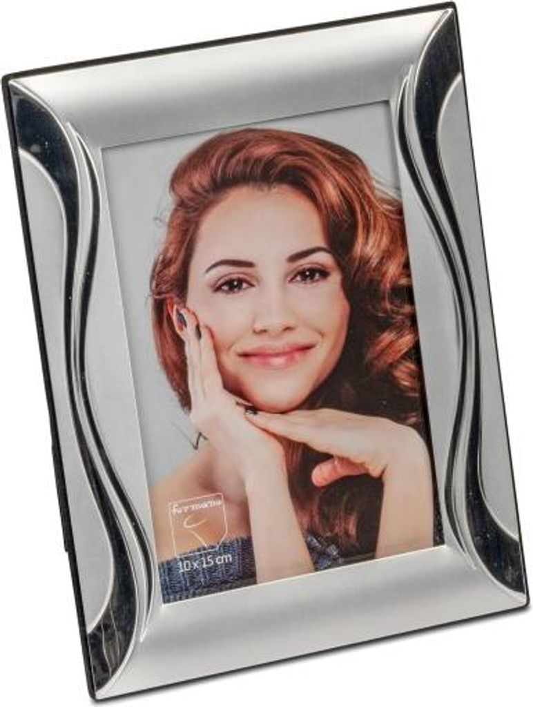 Formano Bilderrahmen 650665 Silber, Moderner Fotorahmen für 10x15 cm, Aluminium Matt-Glänzend