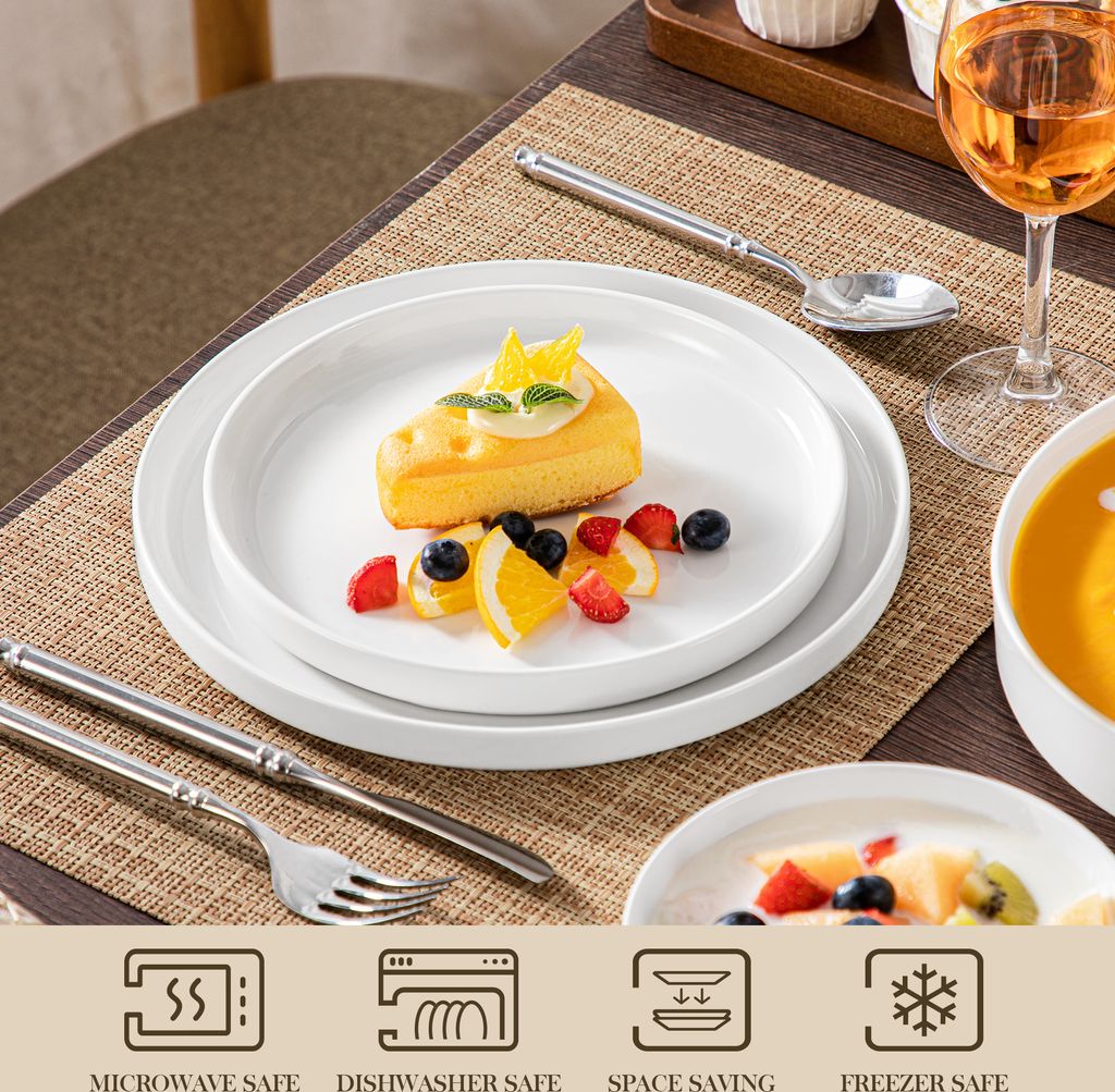 MALACASA Plateau De Service Divisé En Porcelaine – 6 Compartiments Pour Apéro, Chips & Sauces, Fruits, Légumes, Bonbons – Idéal Fêtes & Goûters