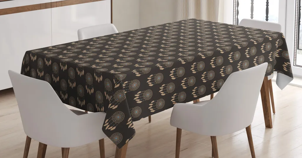 Tovaglia ABAKUHAUS 140x200 Stampa Digitale Boho - Resistente