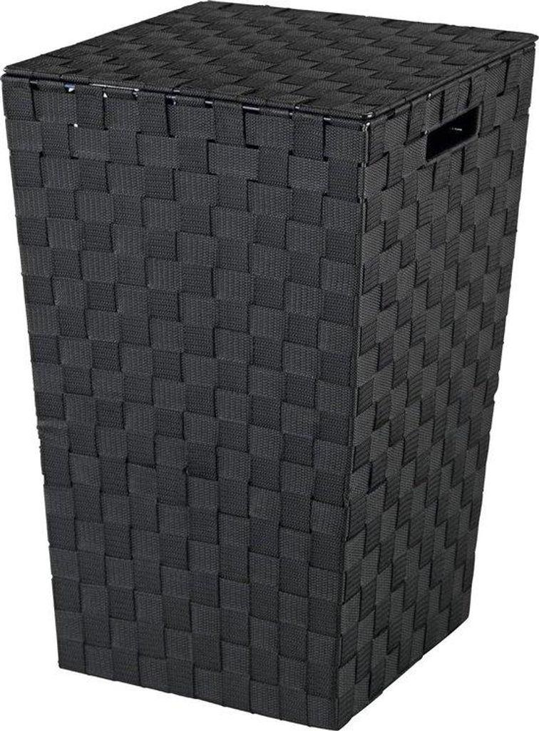 Quadratischer Wäschekorb schwarz