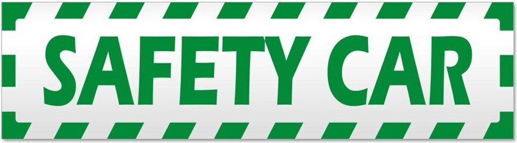 Kiwistar Safety Car gestreift Magnetschild Schild magnetisch - 30cm Grün - Magnetfolie für Auto PKW Kfz