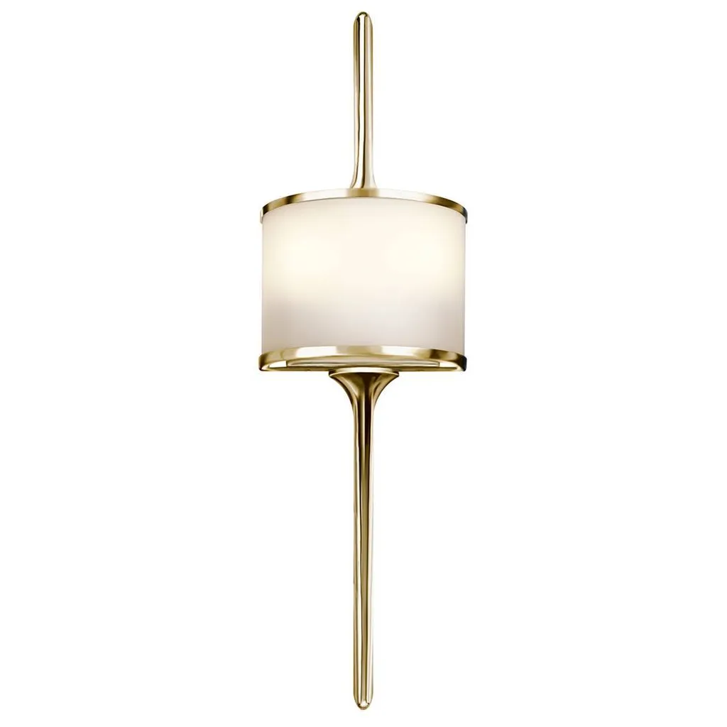 Applique murale en laiton poli Mona Elstead LED 56cm IP44 Double G9