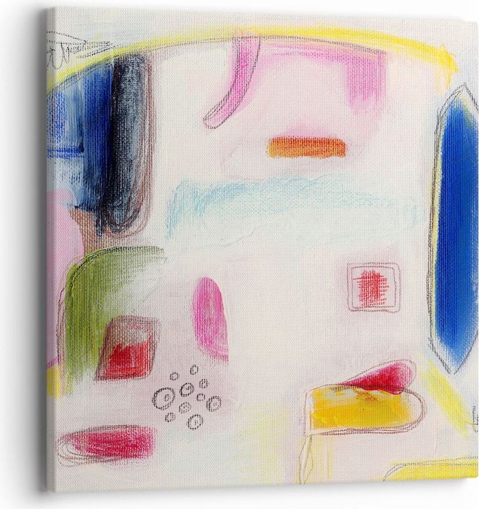 Bild auf Leinwand - Leinwandbild - Abstraktion modern - 40x40cm - Wand Bild - Wanddeko - Wandbilder - Leinwanddruck - Bilder - Kunstdruck - Wanddek...