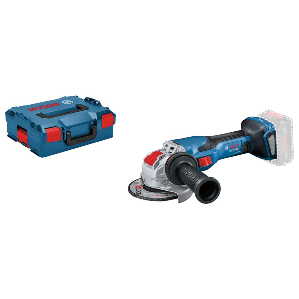 X-LOCK Akku-Winkelschleifer BITURBO GWX 18V-15 C Professional solo (blau/schwarz, ohne Akku und Ladegerät, in L-BOXX)