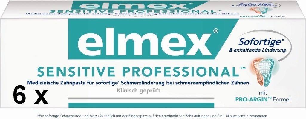 Elmex Sensitive Professional Zahnpasta perfekte Mundhygiene 75ml 6er Pack