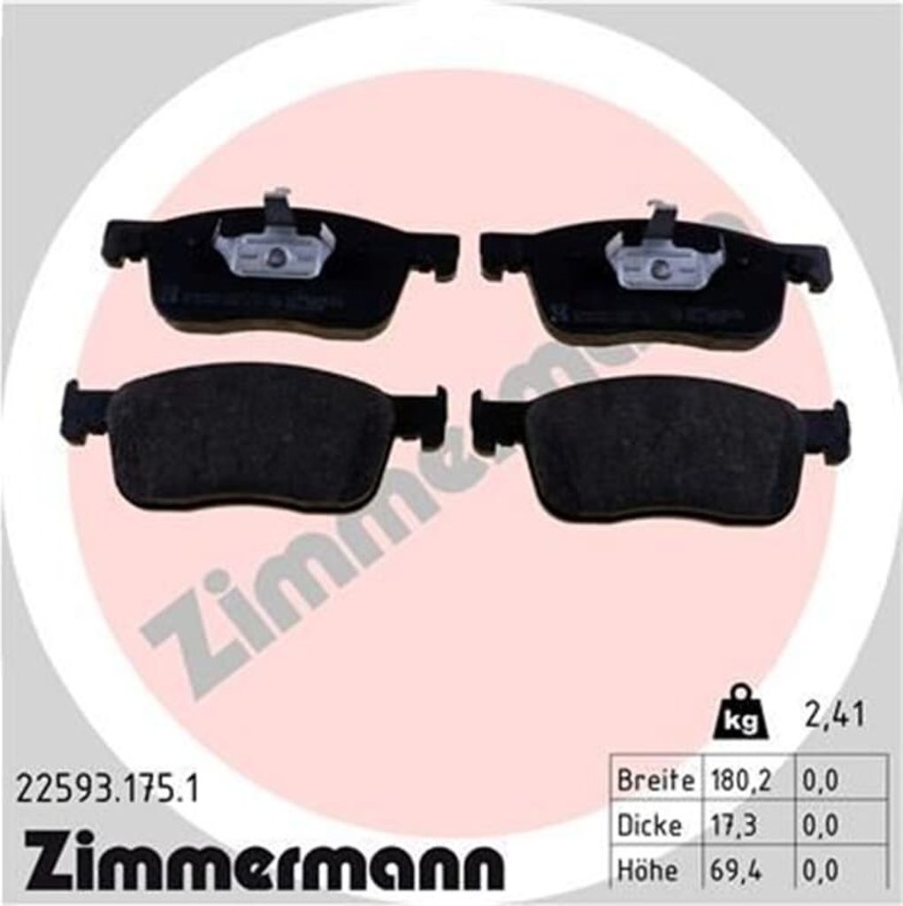 Zimmermann Bremsbeläge für Citroen Opel Peugeot Toyota
