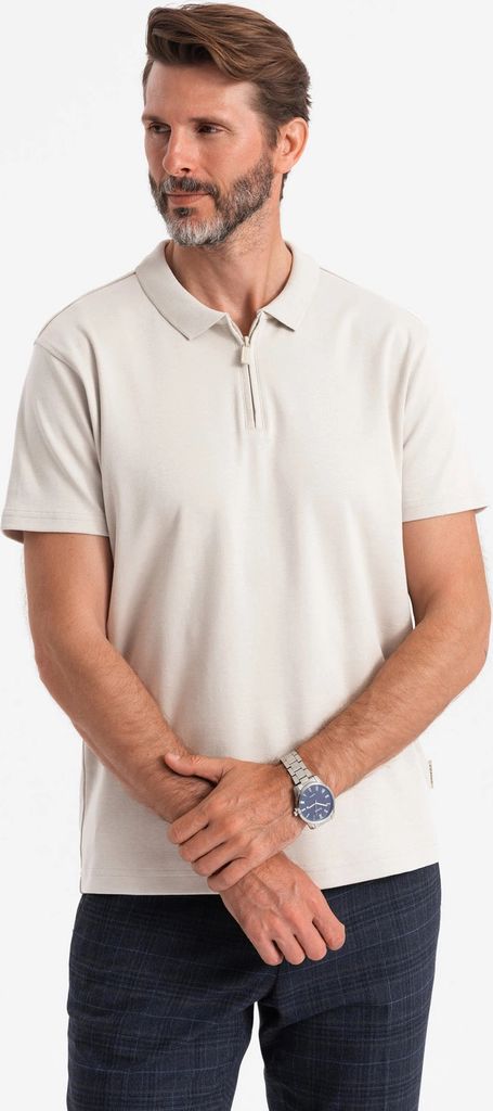 Ombre Clothing Kurzarmhemd für Männer Nepe Aschgrau L