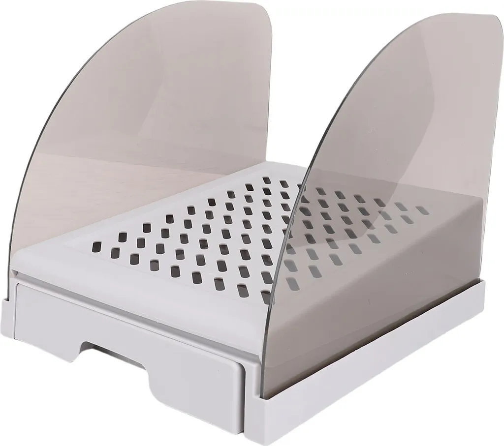Rampe pour Litière de Chat surélevée et Lavable - Accessoire Gris