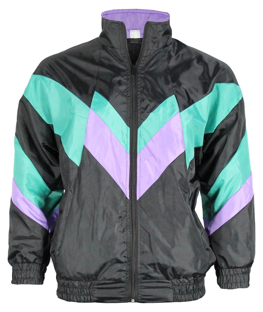 Foxxeo Herren 80er Jahre Kostüm Trainingsjacke Retro Produktbild 