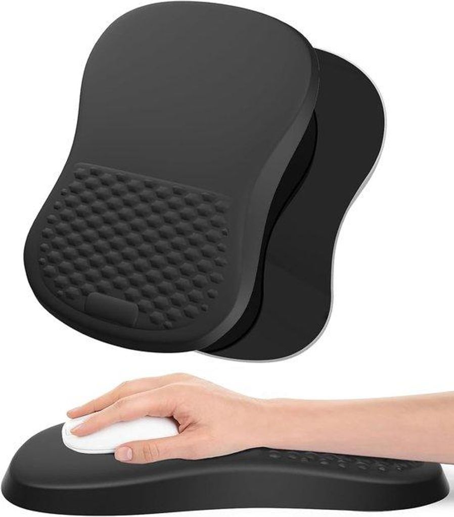 Gaming-Mauspad mit Massage-Studsen und PolyurethanBasis für Gaming, Büro, Laptop, PC, schwarz, Komfort und Schmerzlinderung