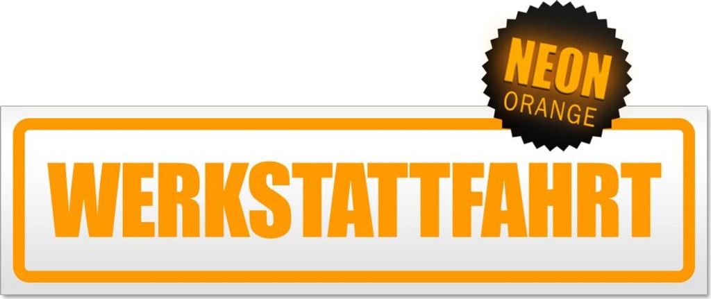 Werkstattfahrt Magnetschild Schild magnetisch