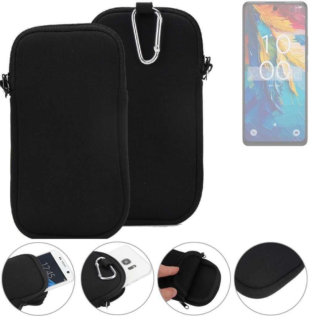 K-S-Trade Neopren-Hülle Handyhülle kompatibel mit TCL 50 NXTPAPER 5G Schutzhülle Neoprenhülle Sleeve Schutz-Hülle Gürtel Tasche Case Holster