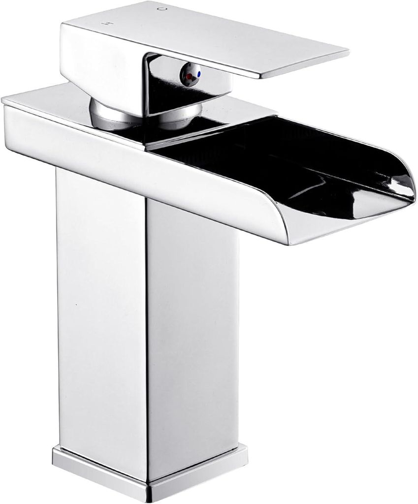 Waschbeckenarmatur, Wasserfallbrause, Aufsatzmontage, Produktbild 