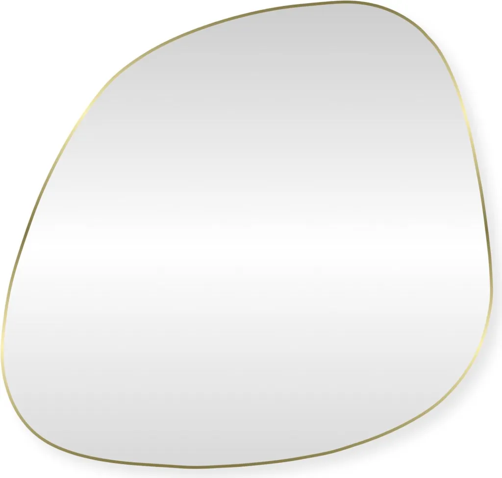 Miroir Mural Organique Or 70x70 cm pour Moderniser une Déco Trop Classique