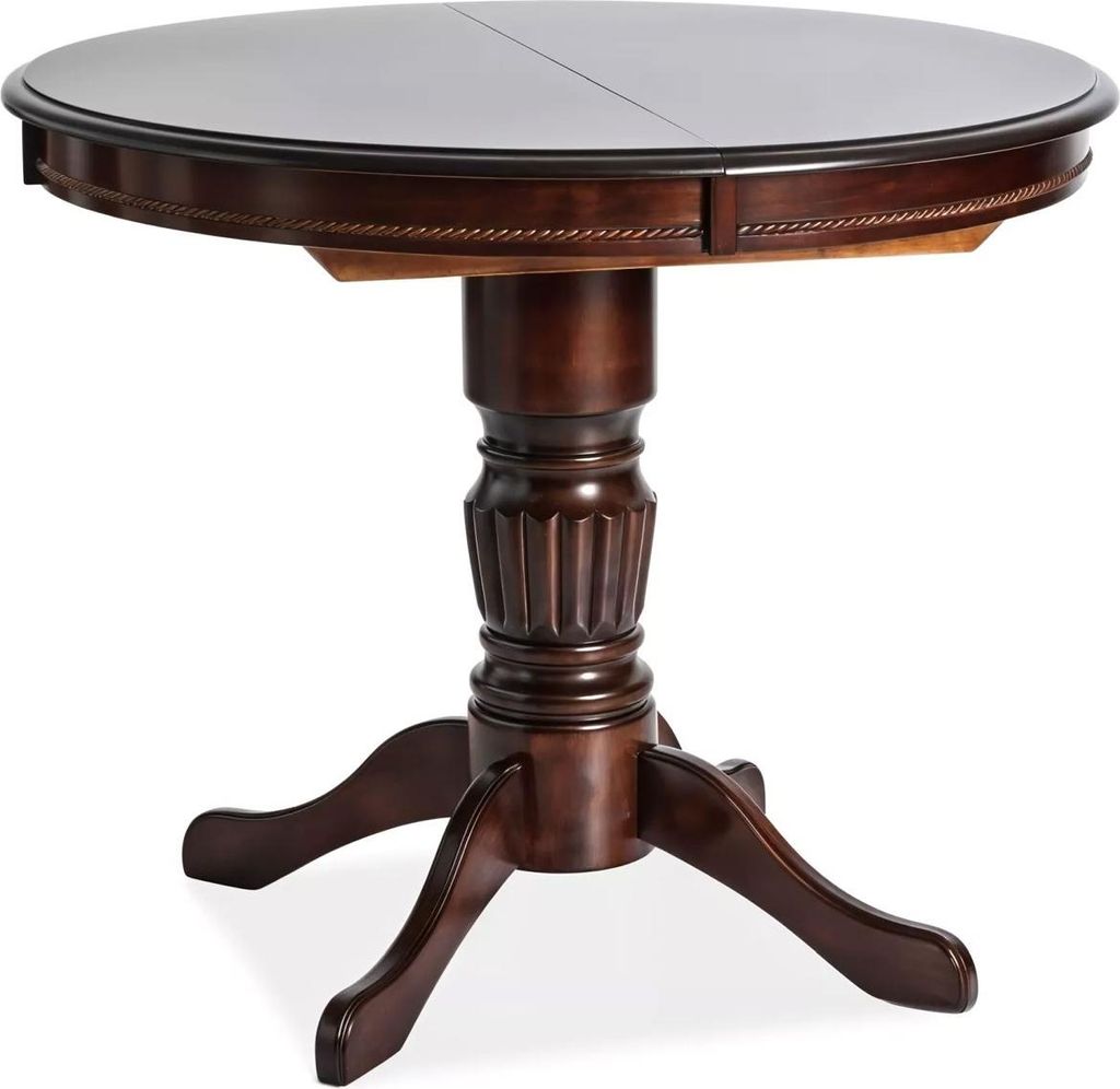 Esstisch Küchentisch Margo 90-125x90x75cm Nussbaum dunkel ausziehbar Jugendstil