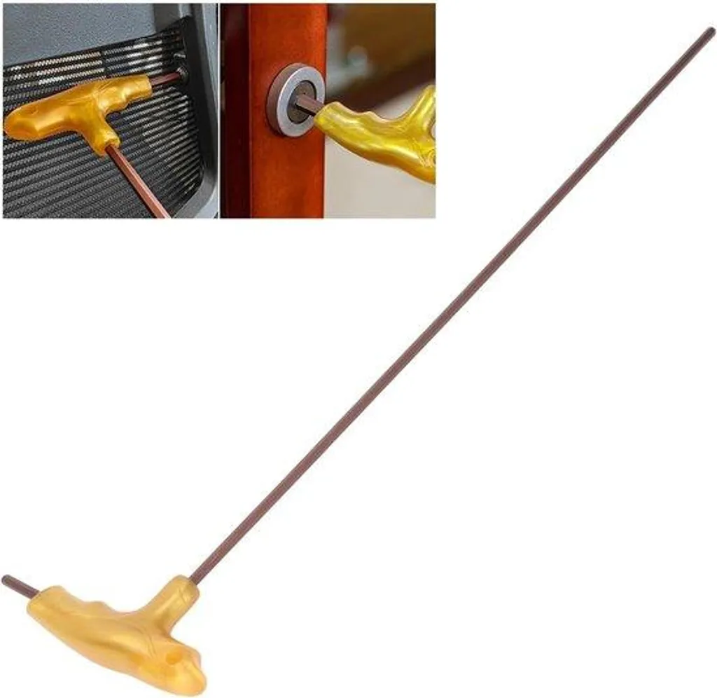 Clé mâle en T de 4 mm de diamètre et 40 cm de long en inox durable