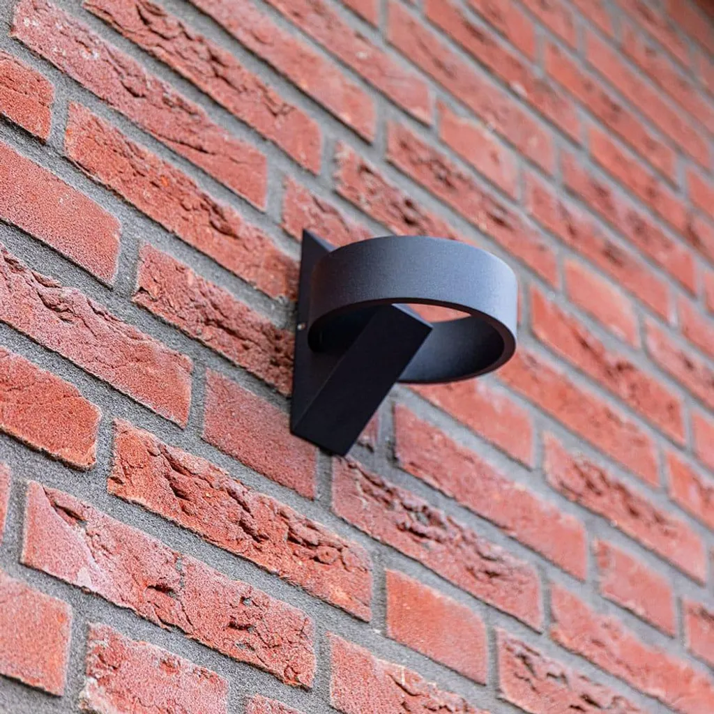 Applique Murale pour Terrasse et Façade LED 6W Noire Dimmable IP54 - 6