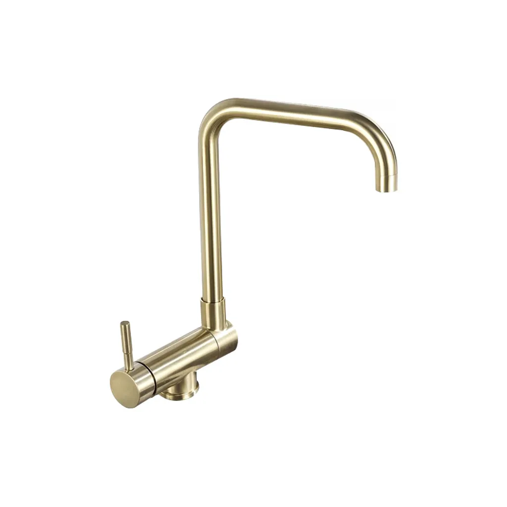 Mitigeur cuisine pour évier devant fenêtre Madox or - Modèle pliable