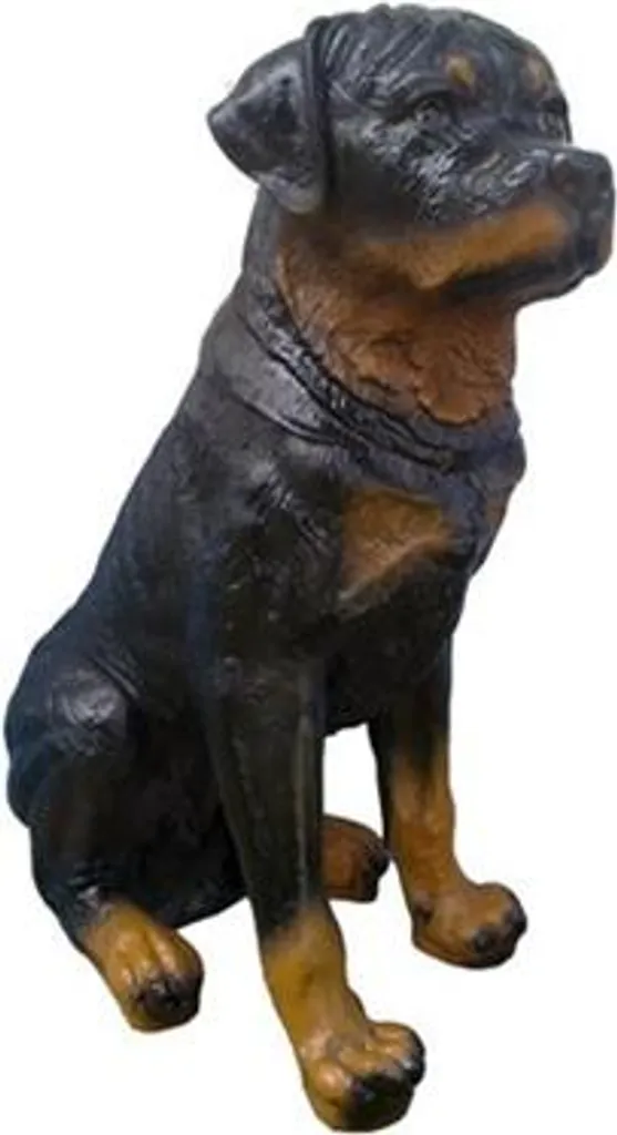 Aménagement Jardin avec Statue Chien 35 cm - Décoration Extérieure Zen