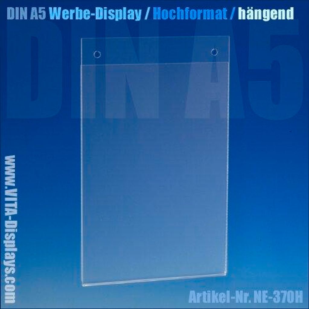 DIN A5 Werbe-Display / hängend Produktbild 