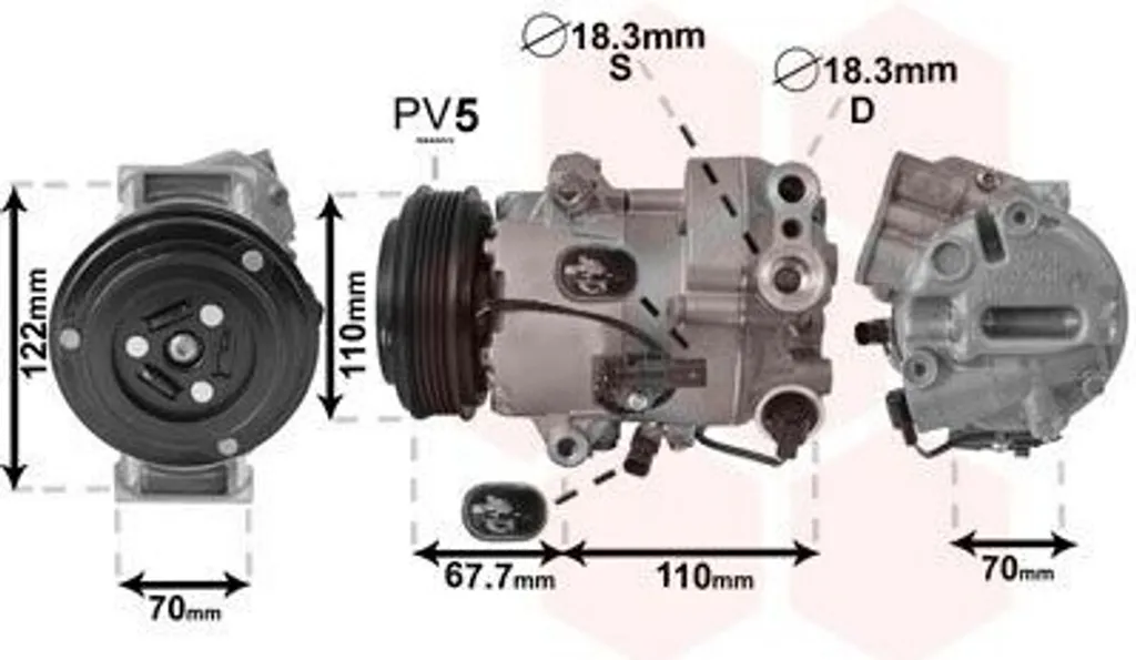 Compresseur de climatisation pour Opel Zafira Tourer C et Astra J P10