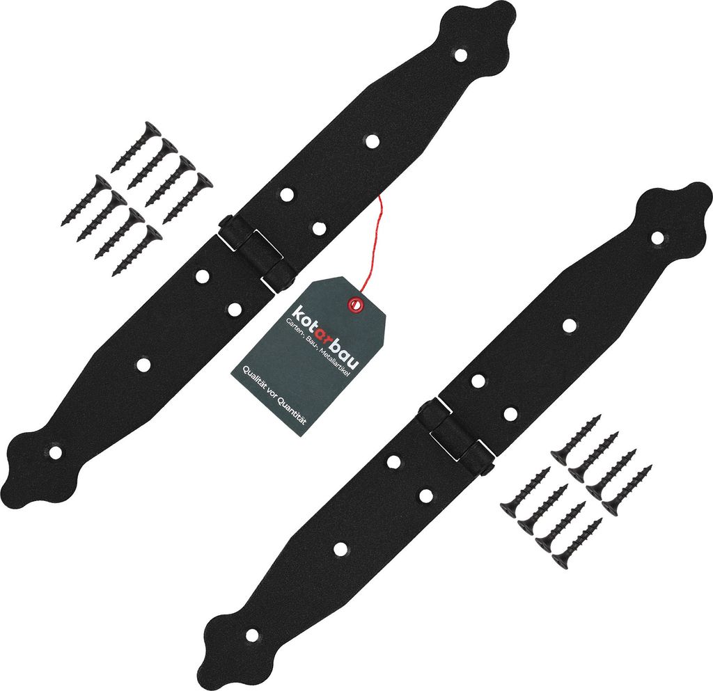 KOTARBAU 2er Set Ladenband Türbänder 150 x 150 x 35 mm aus Pulverbeschichtetem Stahl Torscharnier Türband Schwarz Scharniere Klappbar Fensters...