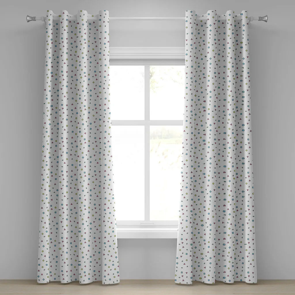 Rideau décoratif 280x245 cm pour salon au style vintage années 90