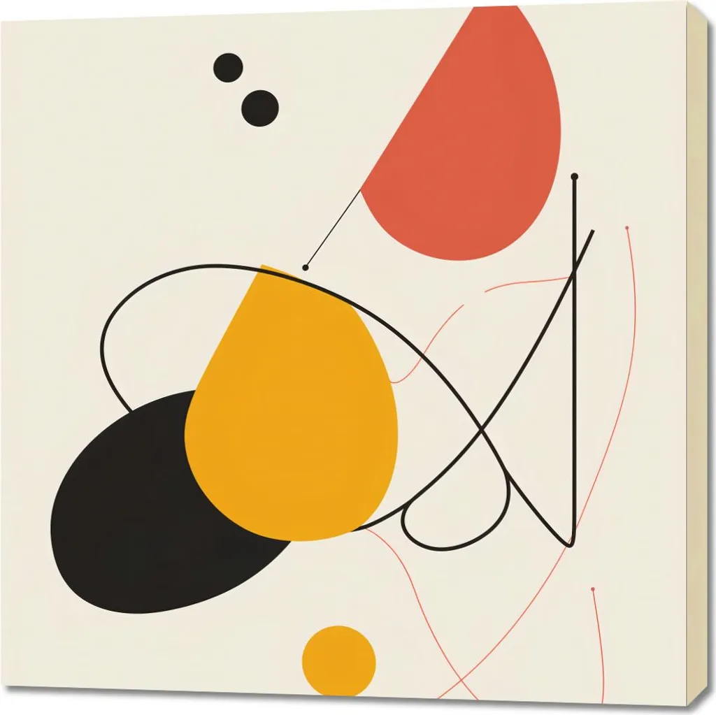 Décoration Murale Rhapsodie des formes 90 x 90 cm - Toile Canvas Moderne