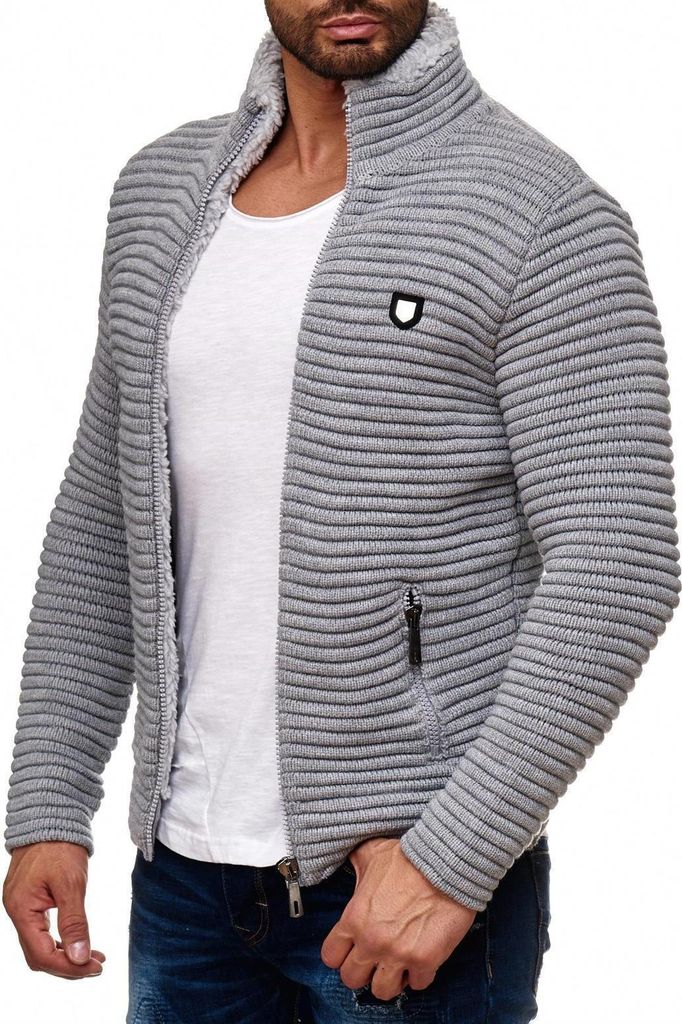 Red Bridge Herren PREMIUM RB Strickjacke Übergangsjacke Jacke Sweat Schwarz