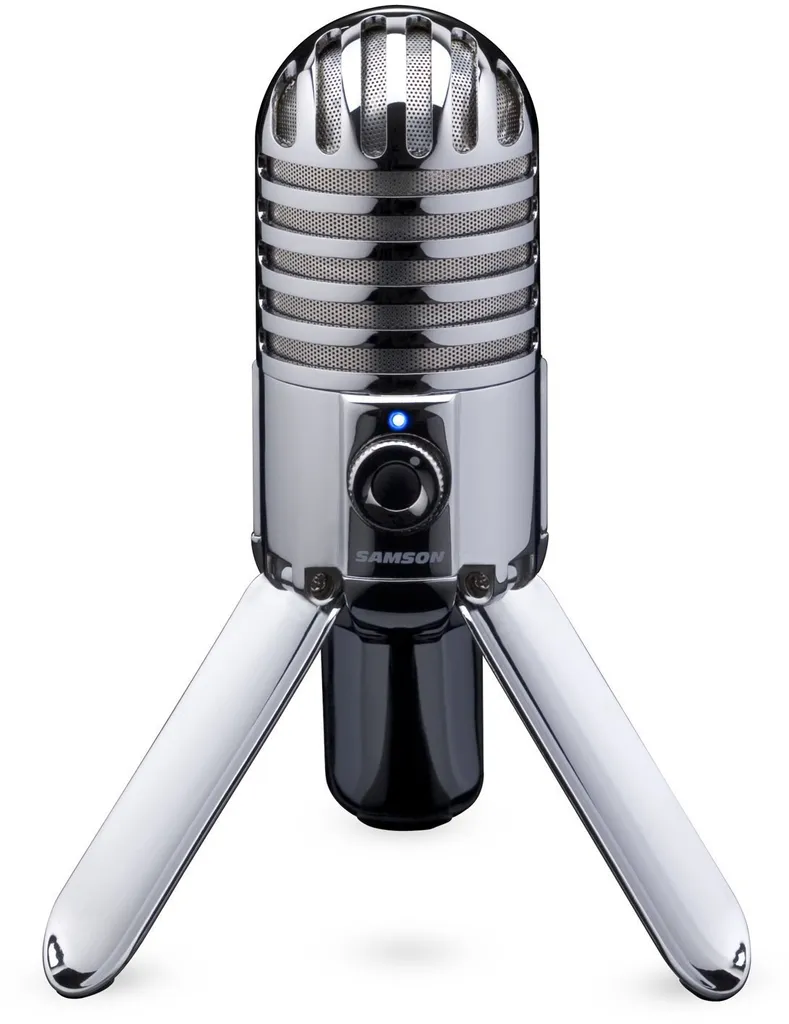 Microphone USB Samson Meteor Mic Argent pour Podcast et Visioconférence