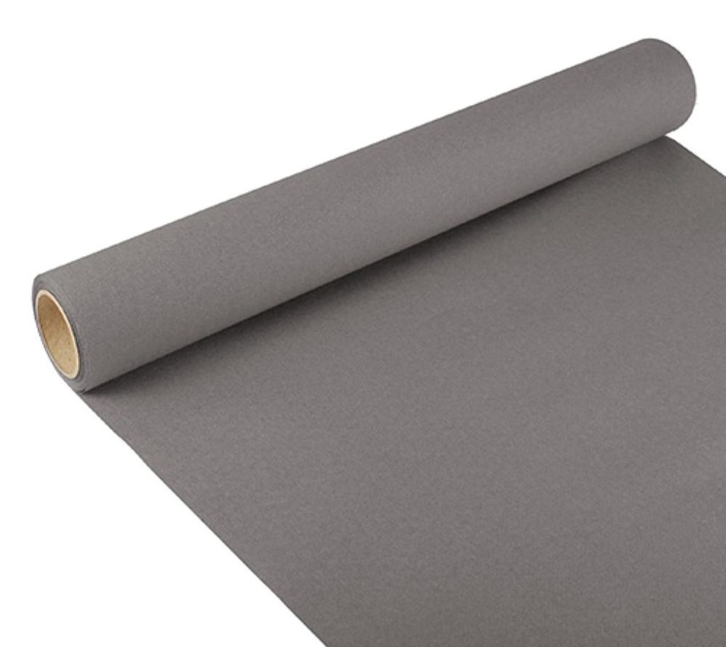 PAPSTAR Tischläufer "ROYAL Collection", grau, 3 m x 40 cm | Schrumpffolie (1 Rolle)