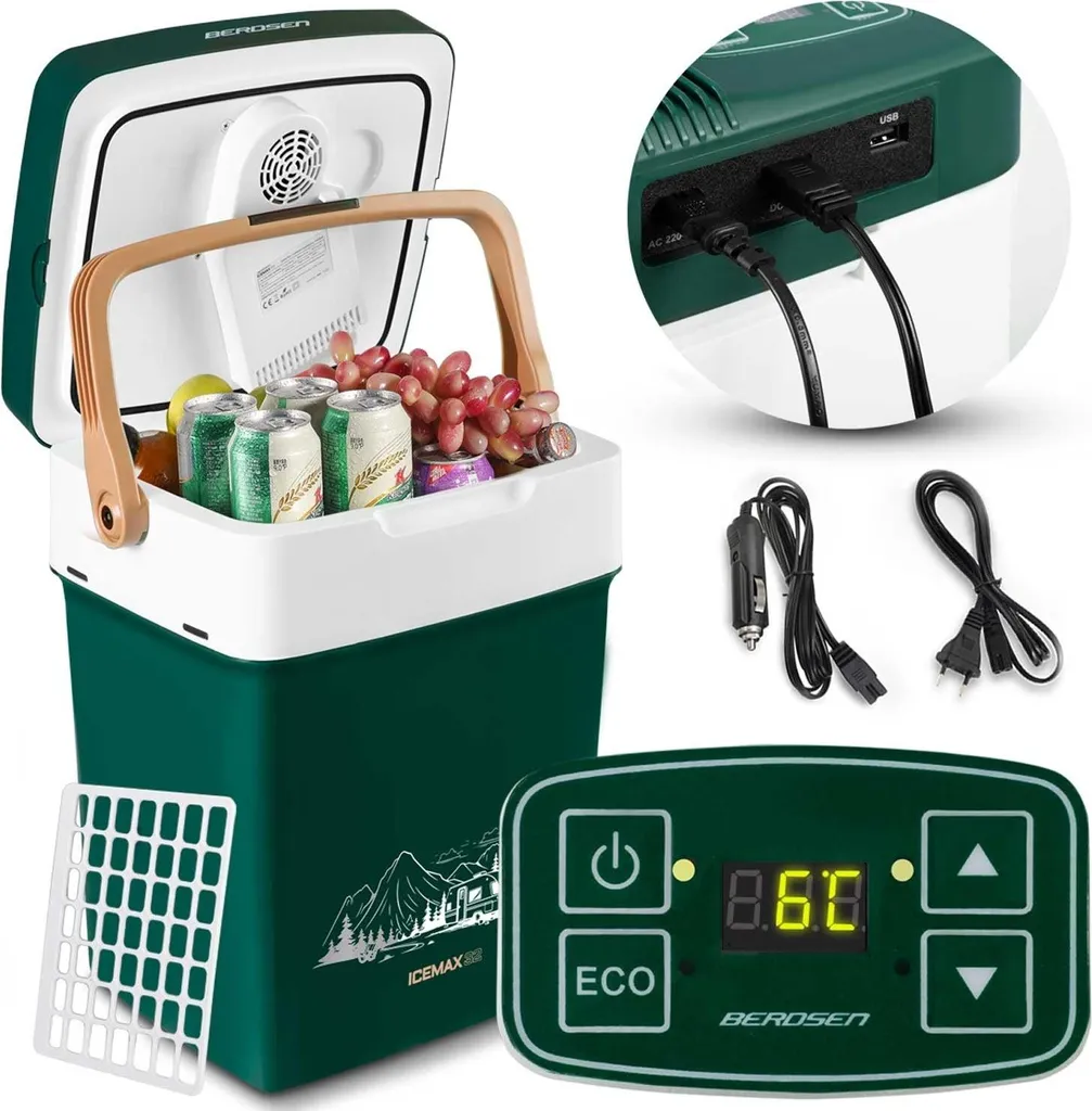Glacière portable voiture et maison 29L Berdsen Icemax Verte Voyage