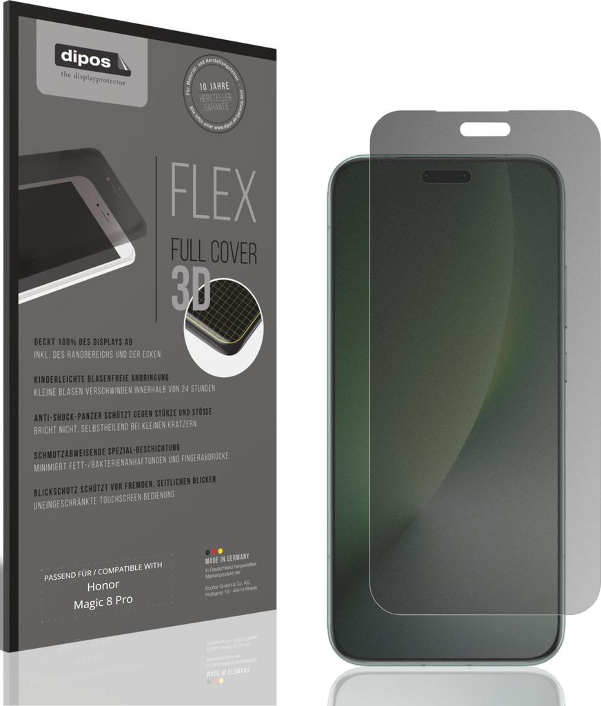 Full Cover Privacy Blickschutzfolie für Honor Magic 8 Pro Folie Anti-Shock