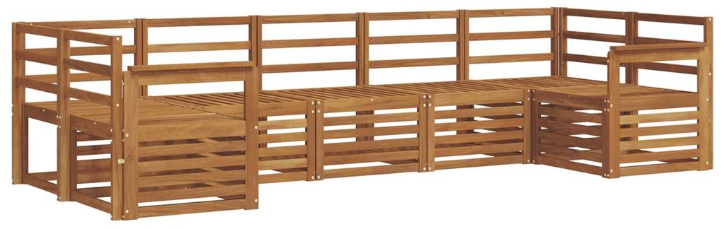 vidaXL Sofagarnituren 7 pcs Natur Massivholz Akazie