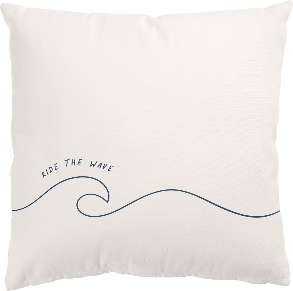 Dekokissen Strand draußen / Outdoor Zierkissen waschbar Design weiss Maritim Sofakissen mit Füllung