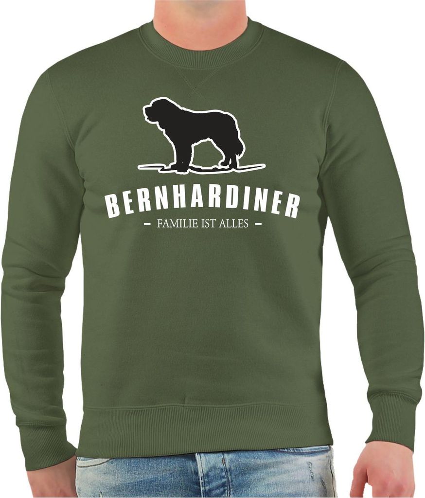 Herren Sweatshirt Bernhardiner Silhouette
