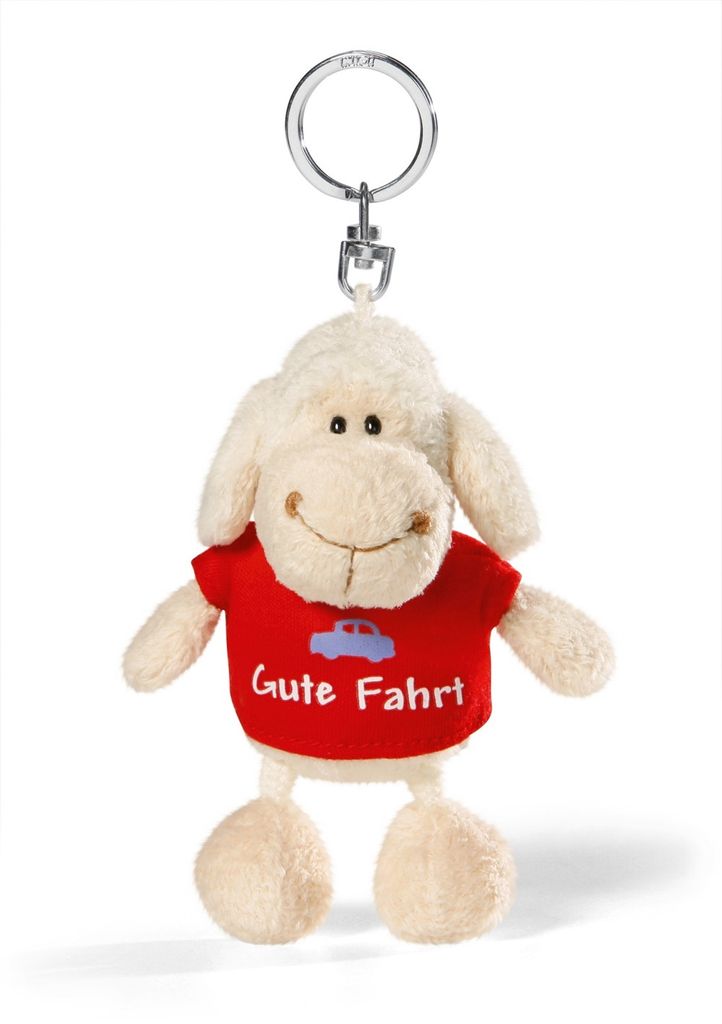 NICI 34038 - Plüschanhänger Schaf - Gute Fahrt (10cm) Produktbild 