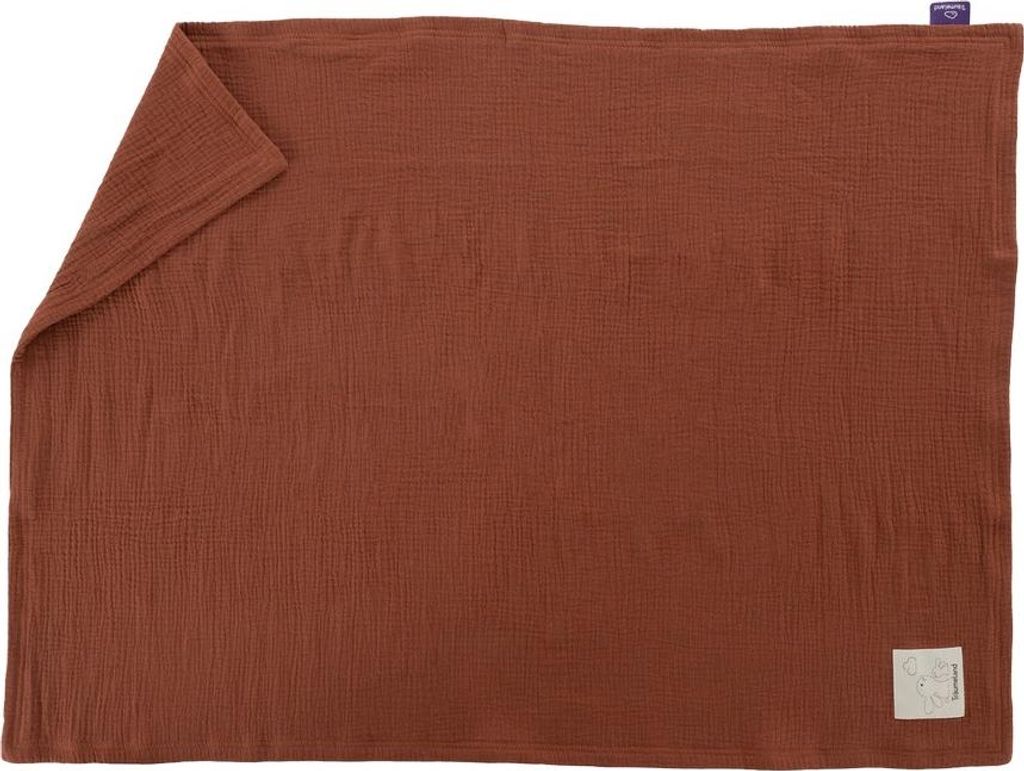 Träumeland Babydecke aus Musselin terrakotta Größe 75 x 100 cm