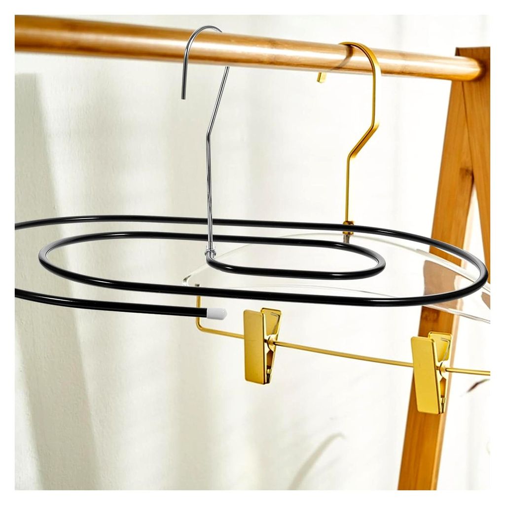 Spiralförmiger Kleiderbügel aus Stahl – Platzsparender Wäscheständer für Bettdecken, Decken und Schals – Rostfrei mit Abgerundeten Kanten