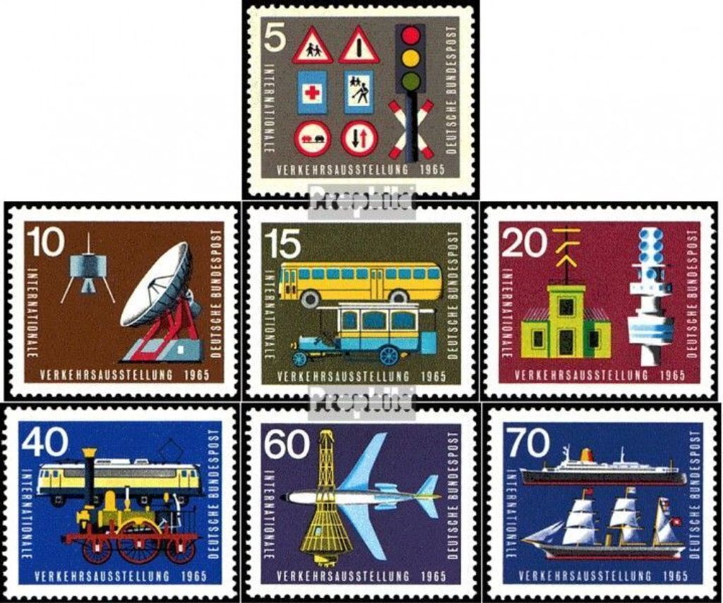 Briefmarken BRD (BR.Deutschland) 1965 Mi 468-474 (kompl.Ausg.) FDC Verkehrsausstellung