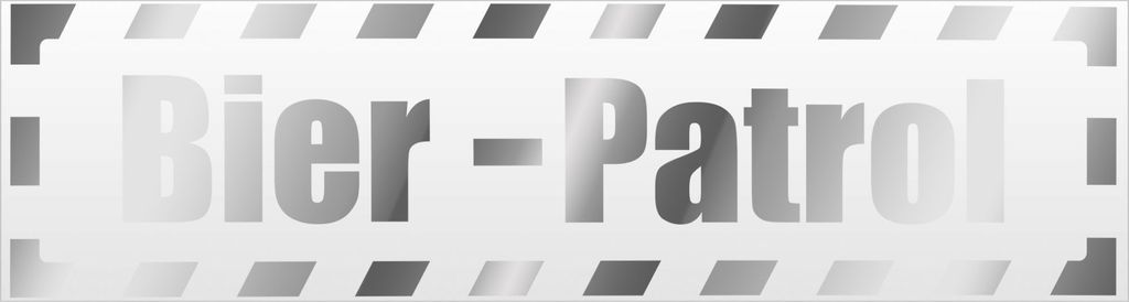 Kiwistar Bier Patrol gestreift Magnetschild Schild magnetisch - 60cm Chrom - Magnetfolie für Auto PKW Kfz