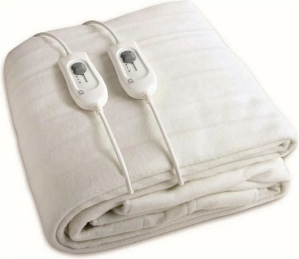 Couverture Chauffante 150x140 cm en Polyester Doux Lavable Haeger