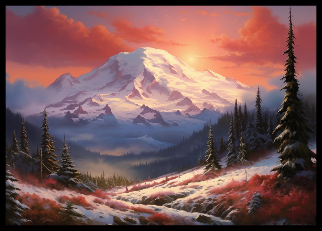 Plakat 59,4x42cm Morgenlichtgipfel